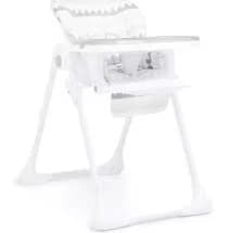 George Mason Baby High Chair on Wheels Grey Chevron