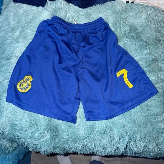 Al Wissam Boys Al Nassar Soccer Shorts - New Kids | Color: Blue | Size: XL