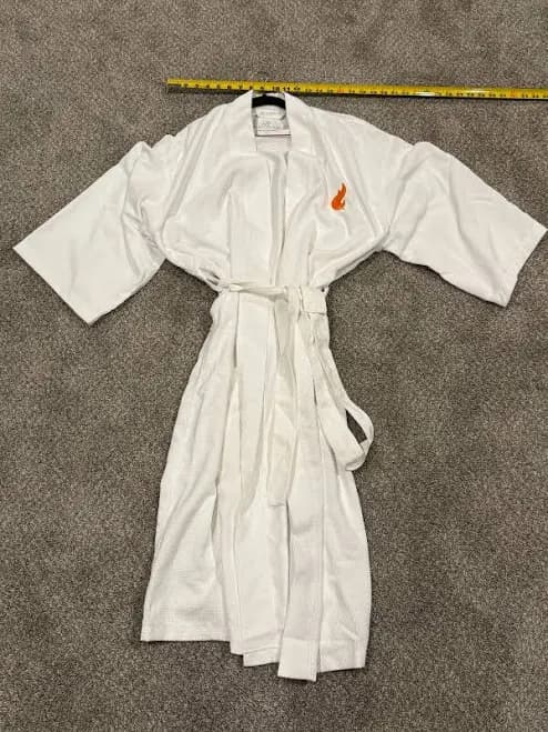 Boca Terry White Ultra Soft Microfiber Bathrobe Plush Special