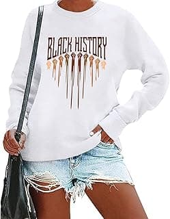 Black History Sweatshirts for Women Long Sleeve Black History Month Shirts African American Culture Proud Pullover Tops