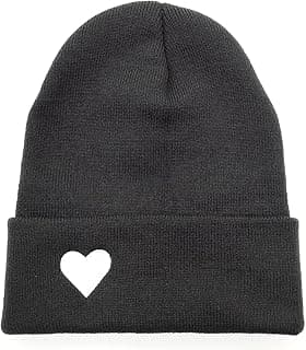 Poetry Cuffed Beanie for Women, Lightweight Acrylic Beanie for Year Round Wear - with Patch or Embroidered- One Size