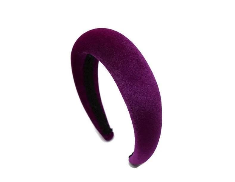 4cm Plain Headband Extra Thick Padded Velvet Hairband