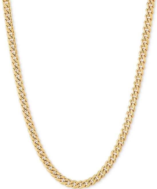 Everlasting Gold 14K Gold Miami Cuban Chain Necklace