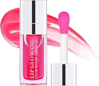 Hydrating Lip Oil - Moisturizing, Plumping Lip Gloss Balm With Cherry Tint