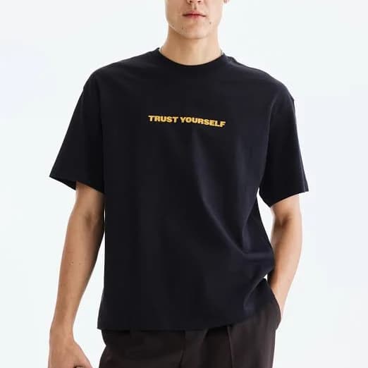H&M Men's Loose Fit Printed T-Shirt