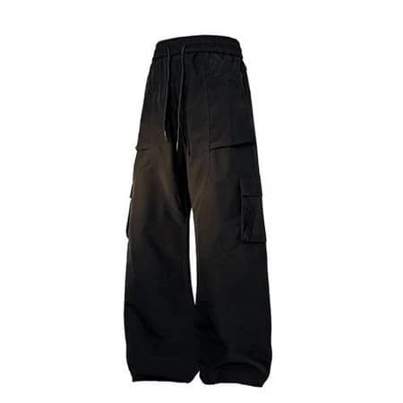 Men's Wide Leg Elastic Waist Cargo Pants