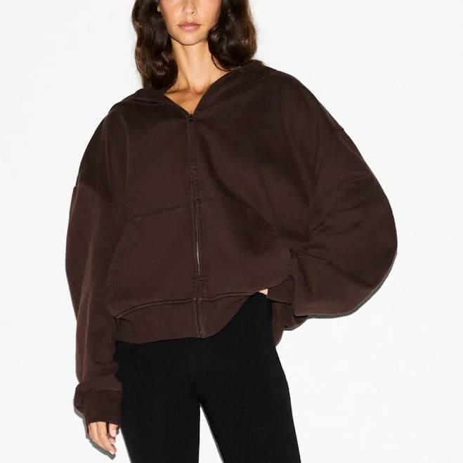 Skims Women's Oversized Boyfriend Fleece Hoodie
