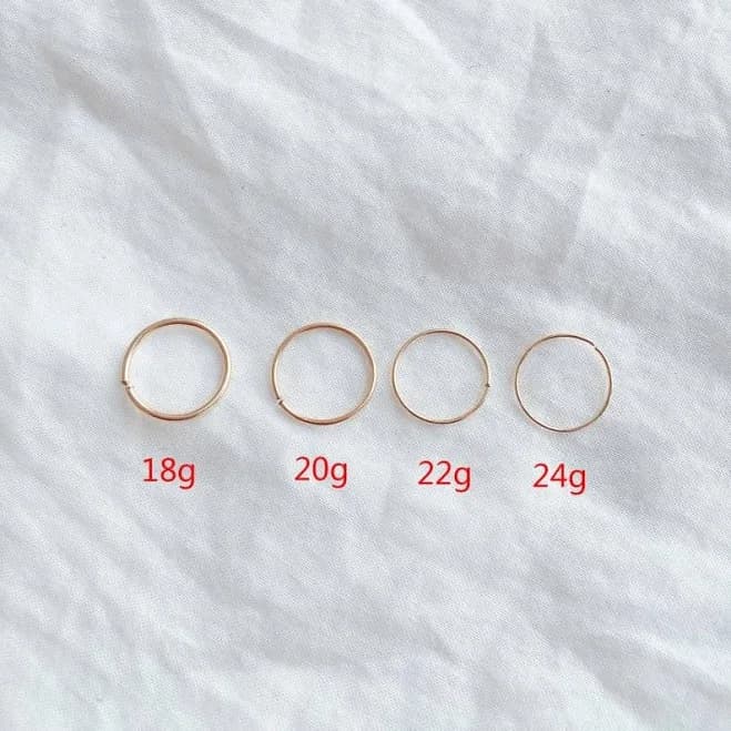 Thin Gold Nose Ring Hoop