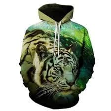 3D Print Flame Tiger Hoodie Men Sweatshirt Men Women Hoodies Plus Size Pullover Novelty 6XL Casual Animal Coats - picture color 17 / Asian size S