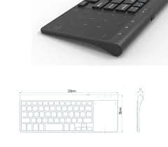 Portable Number Pad BT 2.4G Numeric Keypad With Mouse - 18 Key For Laptop & Desktop Computers Portable Keypad With Mouse
