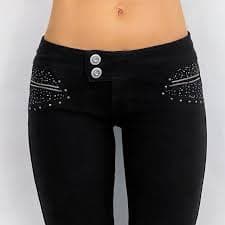 Rhinestone Stretch Pants - XS – Holy Thrift