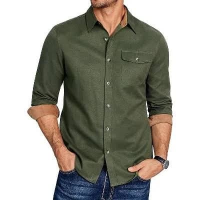 COOFANDY Men's Plaid Long Sleeve Button Down Shirt
