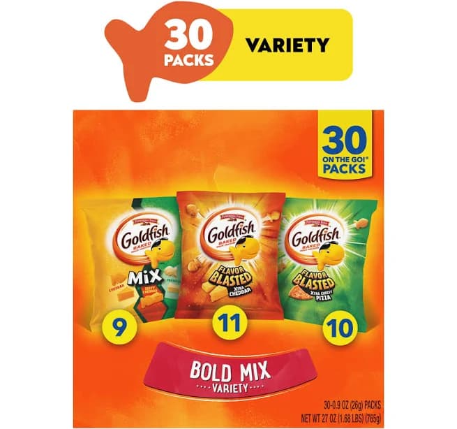 Goldfish Bold Mix Cheese Crackers Variety Pack