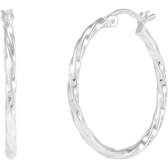 Silpada Endless Twists Sterling Silver Hoop Earrings