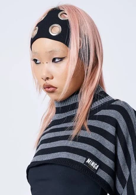 Grunge Metallic Hole Headband