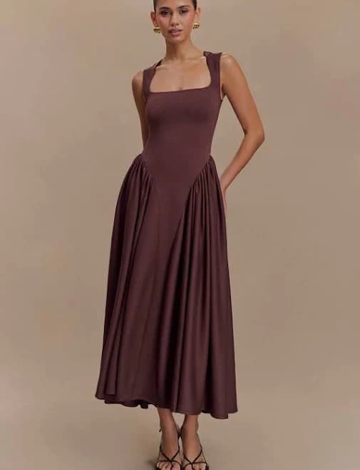 Sharon Scuba Jersey Midi Dress