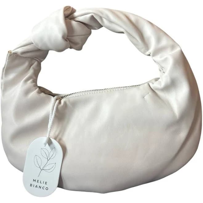 Melie Bianco Cream Hobo Bag Soft Slouchy Design