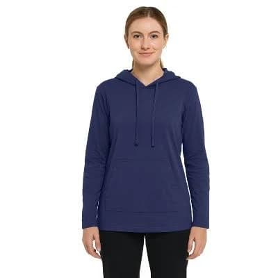 Women's Loose Fit Cotton Pullover Hoodie with Pockets