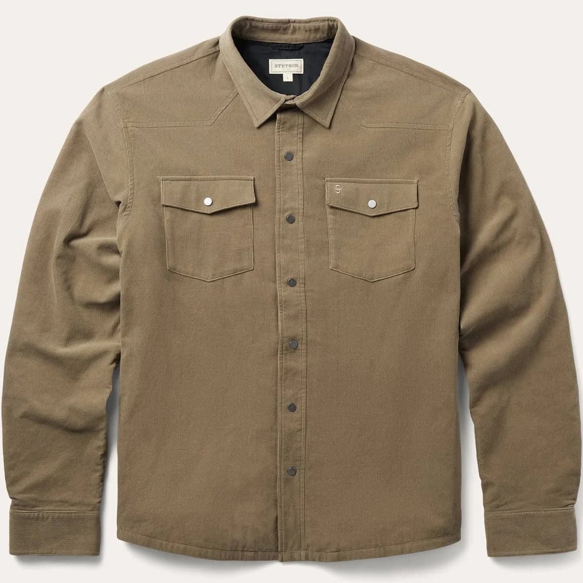 Stetson Men's Lined Twill Corduroy Collar Shirt Jacket