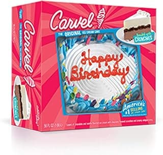 Round Ice Cream Confetti Cake, Chocolate and Vanilla Ice Cream, Chocolate Crunchies and Whipped Icing, 56 oz (Frozen)