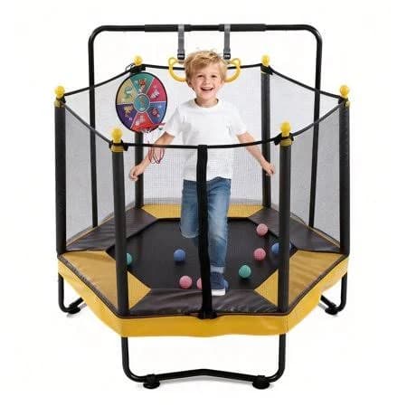 54" Mini Trampoline with Safety Enclosure Net