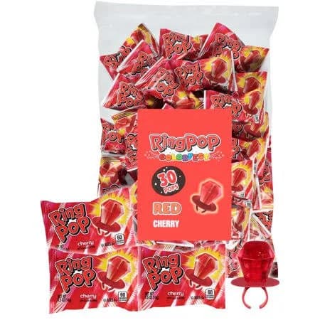 Ring Pop Colorfest Cherry Lollipop Suckers