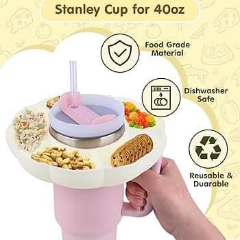 Amazon.com: Aitsite Stanley Snack Bowl 40oz with Handle, Stanley Snack Tray Reusable, Silicone Stanley Snack Tray Divided 3/4/5 (5 Part - Pumpkin), Ait-004 : Home & Kitchen