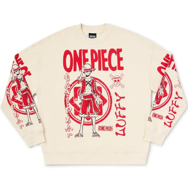 Spencer's One Piece Luffy Crewneck Sweatshirt