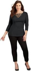 Catherines Curvy Collection Crisscross Top