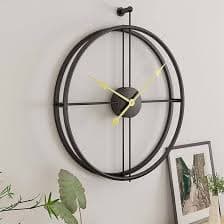 Amazon.com: RHRYTCH Wall Clock Wall Clock for Living Room, Round Modern Clock Battery Operated, Silent Non Ticking Wall Art Decoration for Bedroom Kitchen Office (Black) : Home & Kitchen