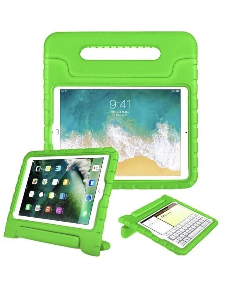 Hde Kids Case for iPad Air 2 (a1566/a1567) Shockproof Bumper Cover with Handle for Apple iPad Air 2 Blue & Red