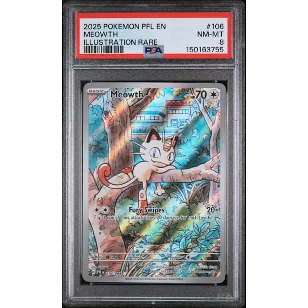 Pokemon Phantasmal Flames Illustration Rare Meowth Trading Card Game