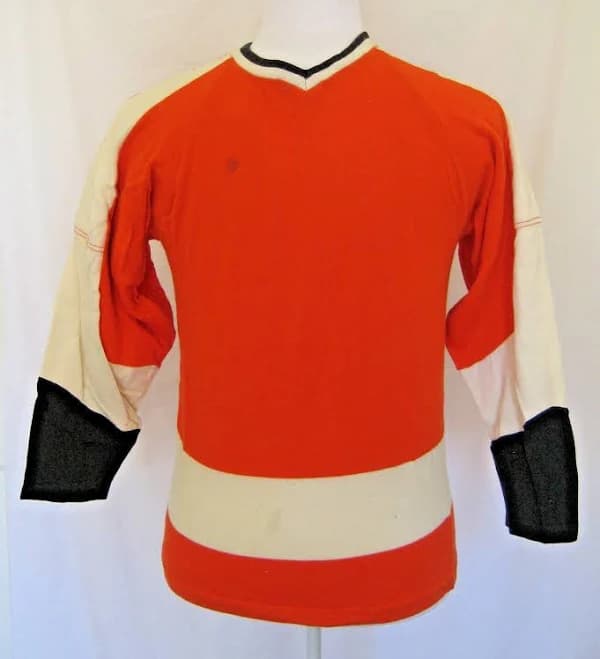 Bauer Philadelphia Flyers Hockey Jersey Orange Cream Black Size Medium