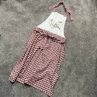 Christmas, Holiday kitchen bib apron, Plaid | Mercari