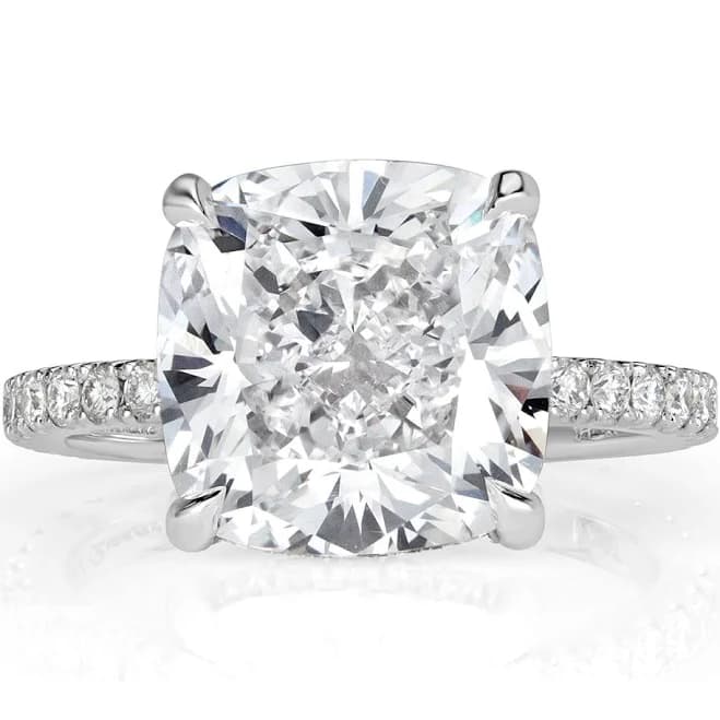 6.75ct Cushion Cut Diamond Engagement Ring