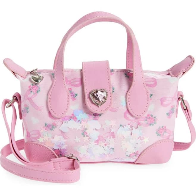 Floral Bow Confetti Mini Crossbody Bag