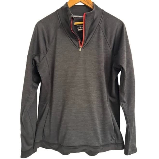 Women’s Gray/red Champion Performance 1/4 Zip Pullover Athletic Large