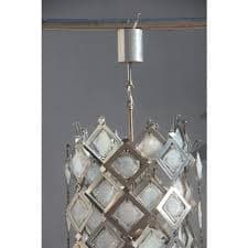 Steel and Murano Glass Ceiling Lamp, 1970s | Chairish