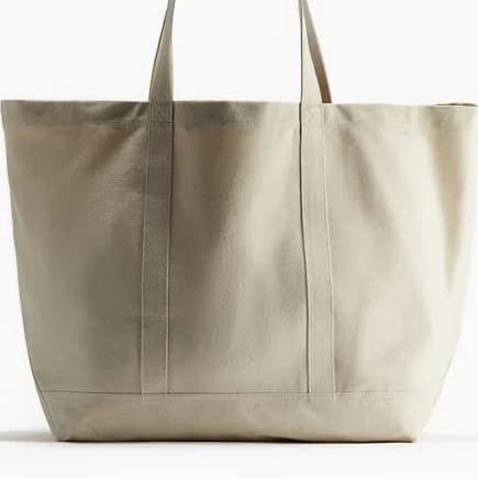 H&M Men's Cotton Canvas Beach Bag