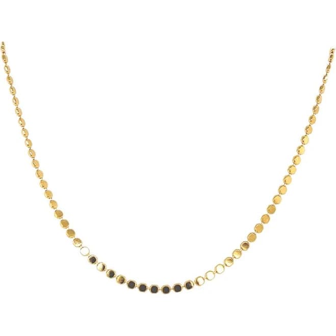 Liz Flat Ball Disc Necklace