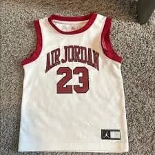 Jordan Red and White Basketball Jersey