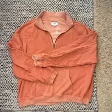 Aerie Quarter Zip Orange Medium