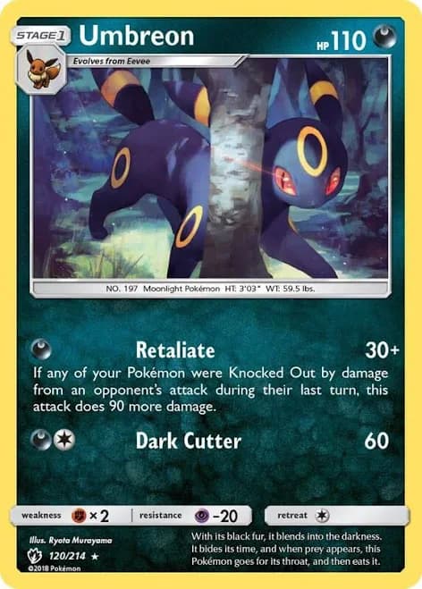 Umbreon Lost Thunder Mint Pokemon Card