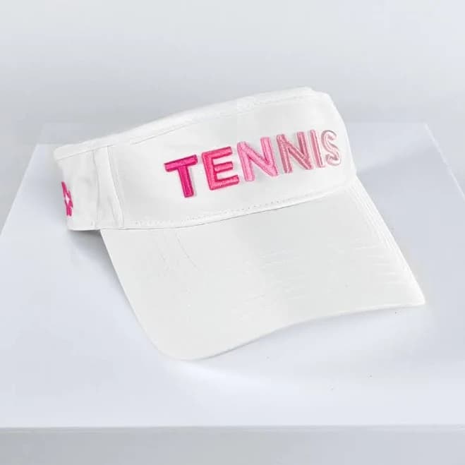 Tennis Pink Ombre Puff Visor with UPF 50+