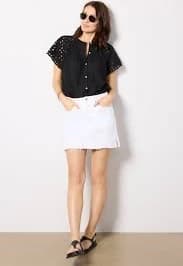 PAIGE Women's Jessie Denim Miniskirt