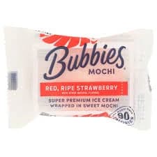 Bubbies Mochi Ice Cream - Individually Wrapped Strawberry