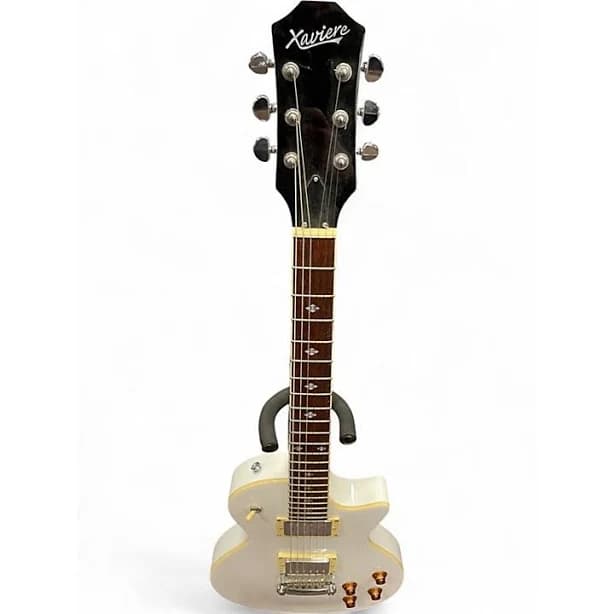Used Xaviere LP STYLE White Solid Body Electric Guitar