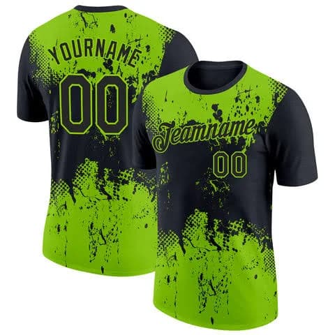 Custom 3D Pattern Design Dripping Splatter Art Performance T-Shirt