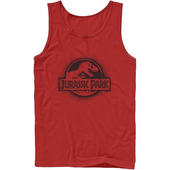 Jurassic Park Spray Paint Stencil Tank Top