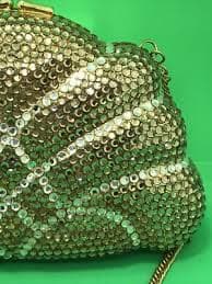 VTG Untagged Letty Paulette Ltd Gold & Clear Swarovski Crystal Purse Clutch | eBay